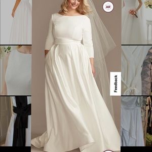 Plus size wedding dress size 20 not worn not altered.